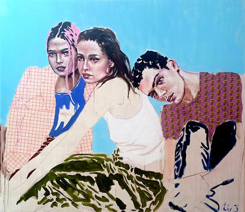 Mischtechnik auf Leinwand, 140 x 160 cm